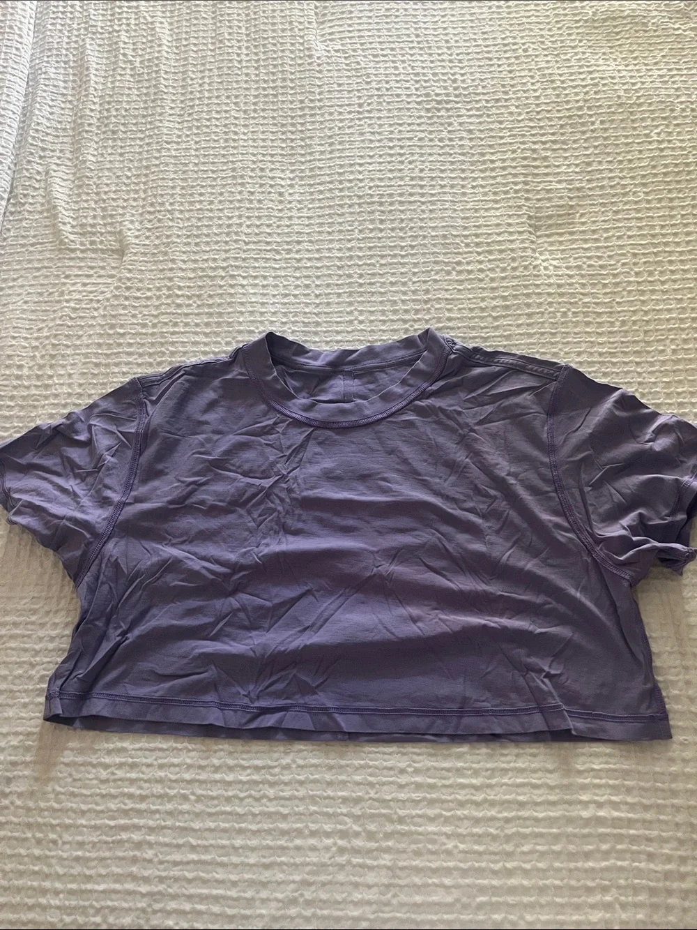 lululemon athletica Lavender Cropped Crew Tee